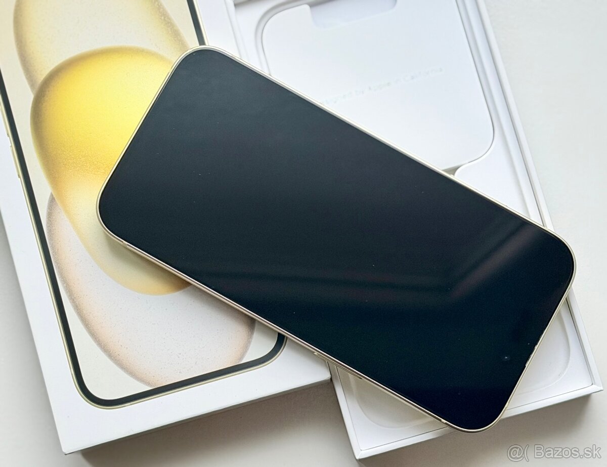 iPhone 15 Yellow BATERIE 100% TOP - 5