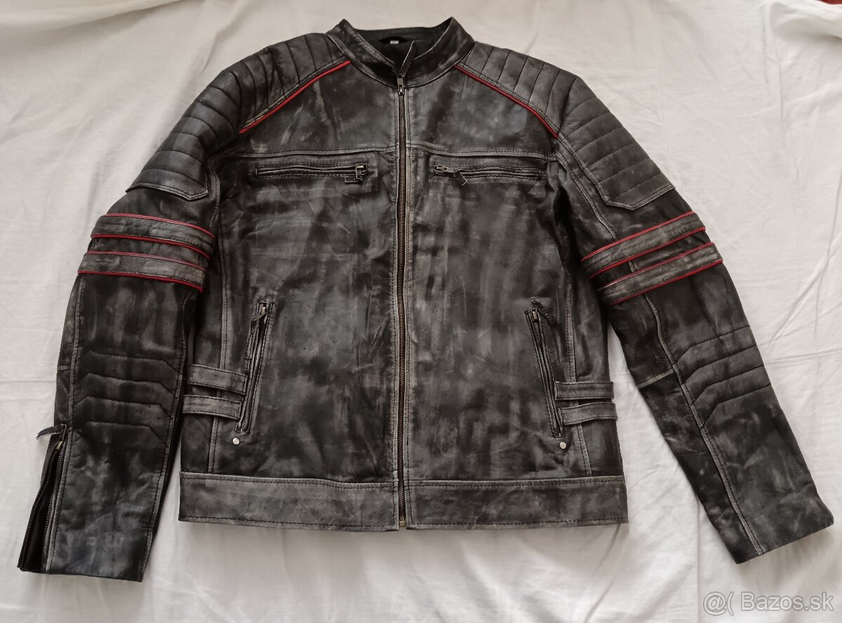 Pánska kožená bunda veľ.L-nová - 5