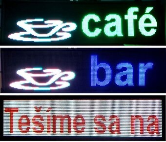 Farebná LED reklama displej pútač panel 200x40cm - 5