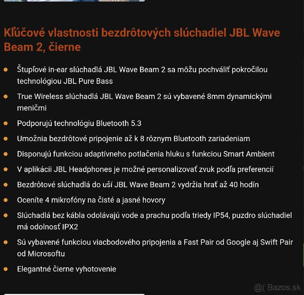 JBL Wave Beam 2, nepoužité - 5
