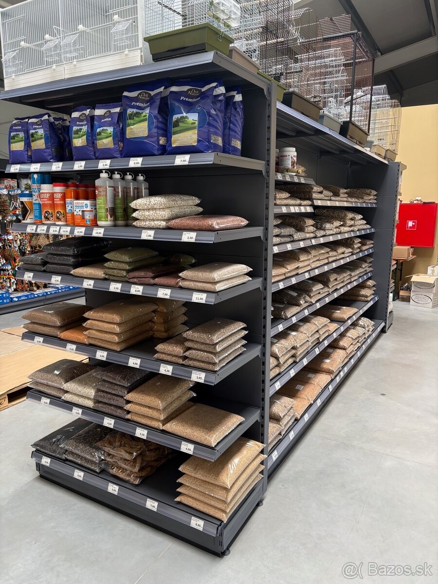 Obchodné regály - biela a antracit - 5