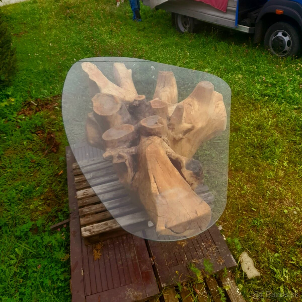 Stôl z koreňa stromu/smrek - 5