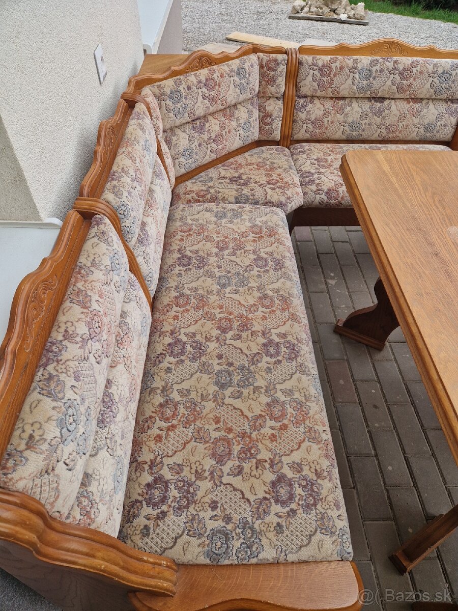 Rohová lavica, jedálenský set - 5