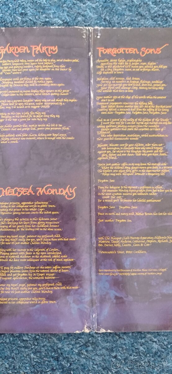 LP Marillion - Script for A Jester`s Tear - 5