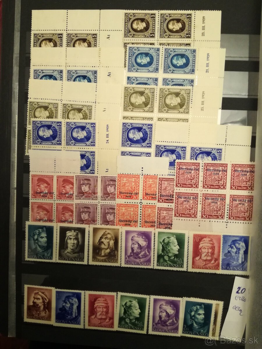 SŠ znamky 39-45 čiste bez nalepky - 5