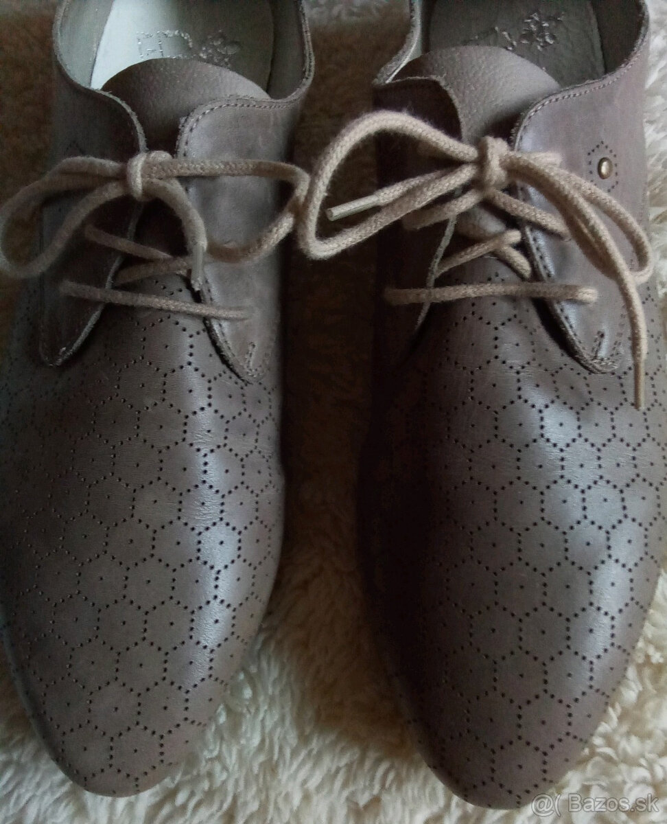 Rieker Dámske Kožené Poltopánky Veľkosť 39 - Nové - 5