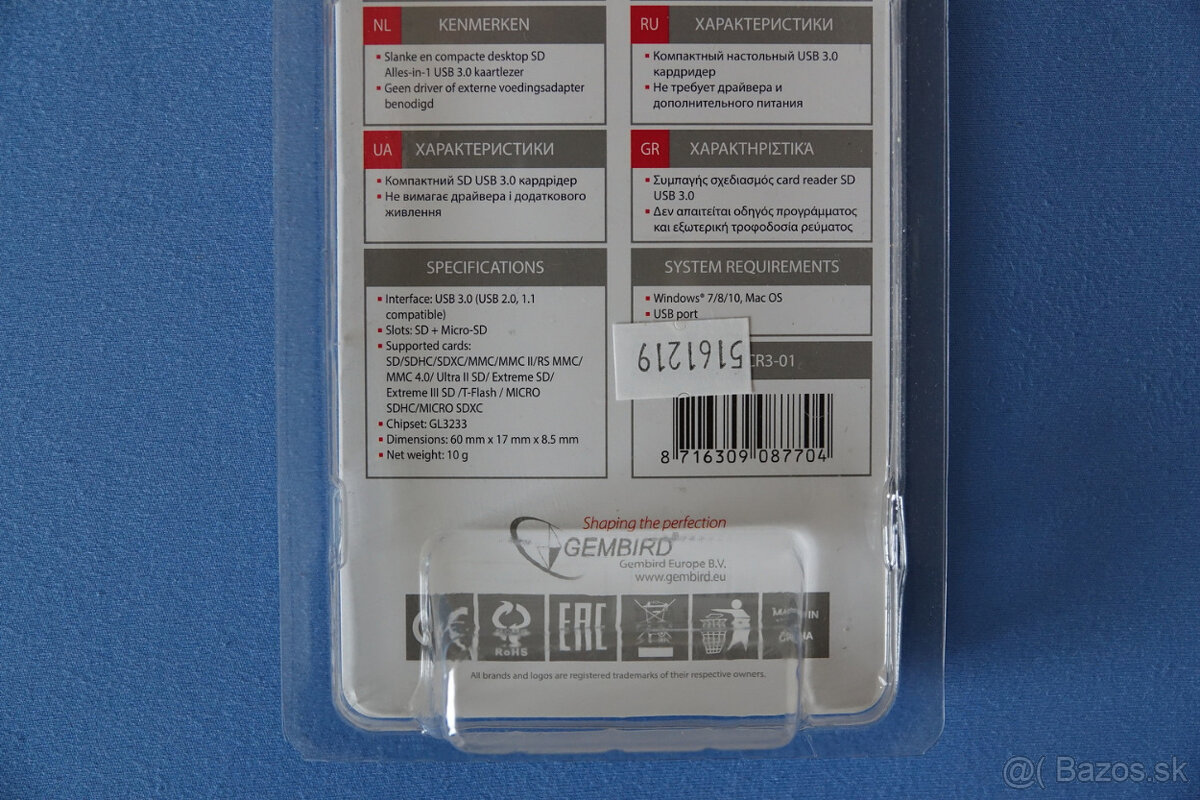 USB 3.0 čítačka SD/MicroSD pamäťových kariet - 5