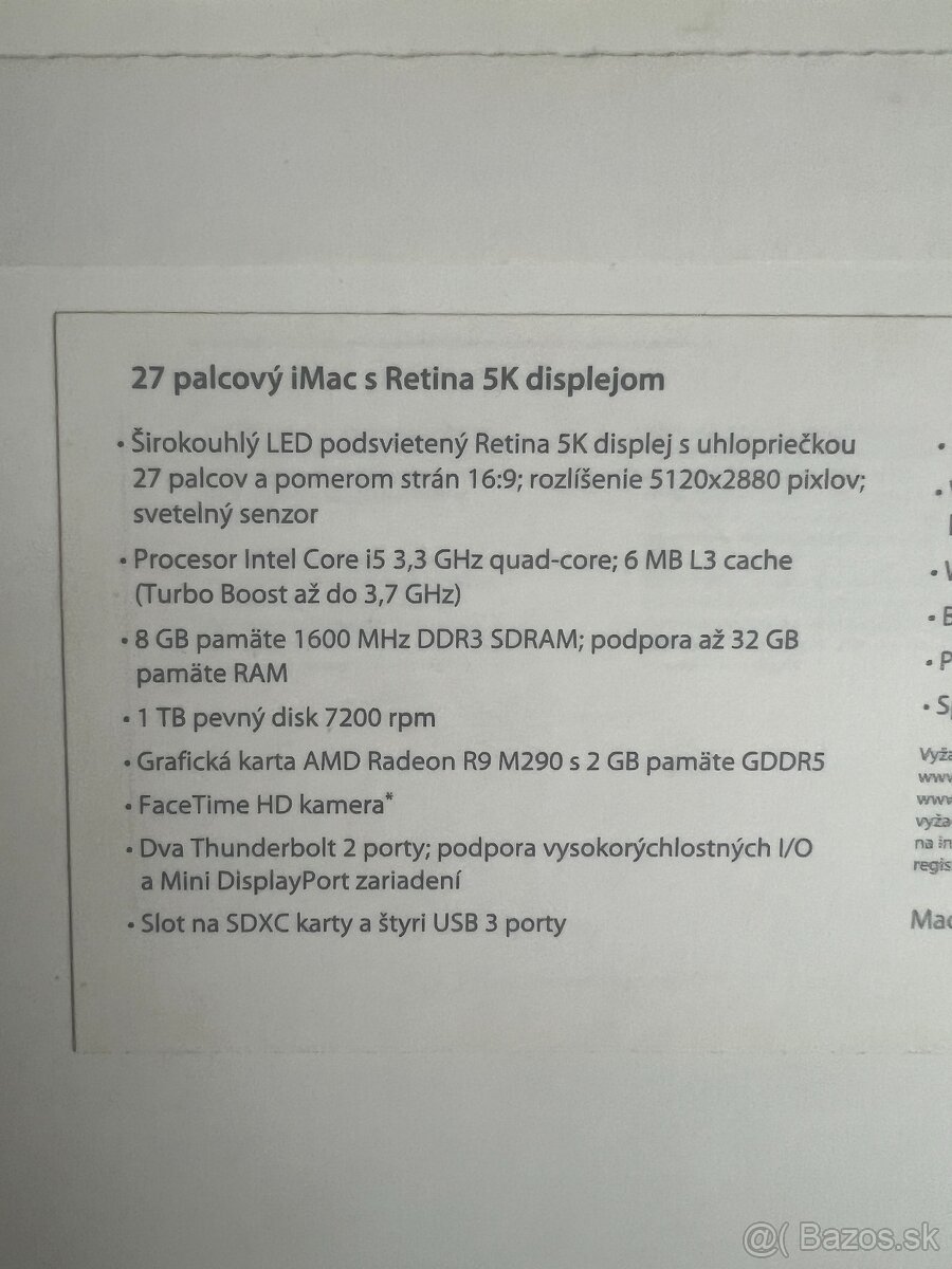 Apple iMac 27'', mid 2015 + myš a klávesnica - 5