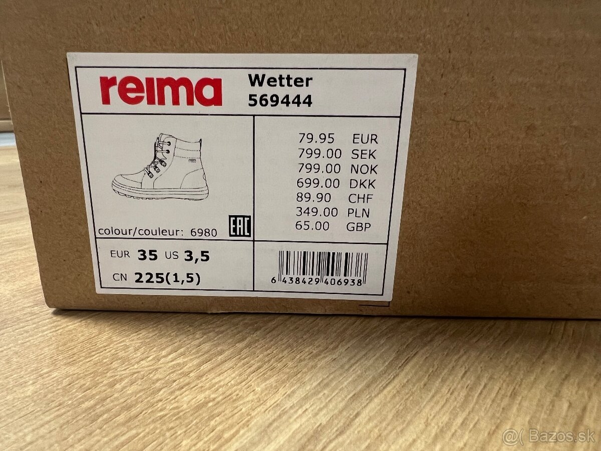 Chlapčenská zimná obuv Reima - veľkosť 35 - 5