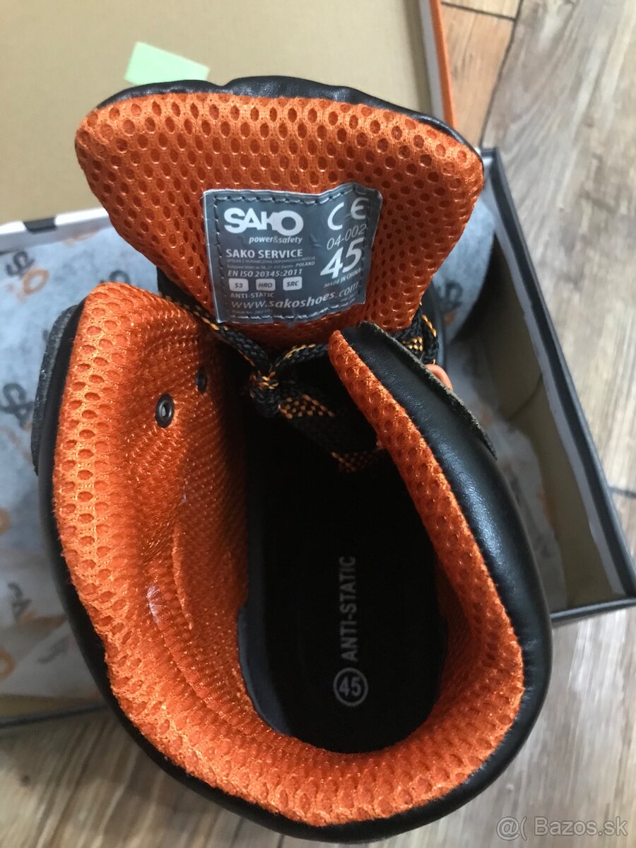 Pracovné topánky,oceľová špica č.45 - 5