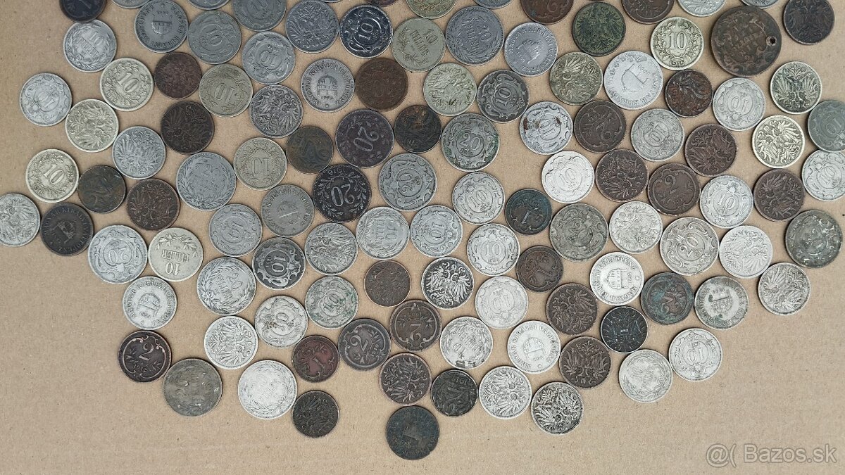 Staré mince, fillery viz foto, rakousko uhersko,konvolut min - 5