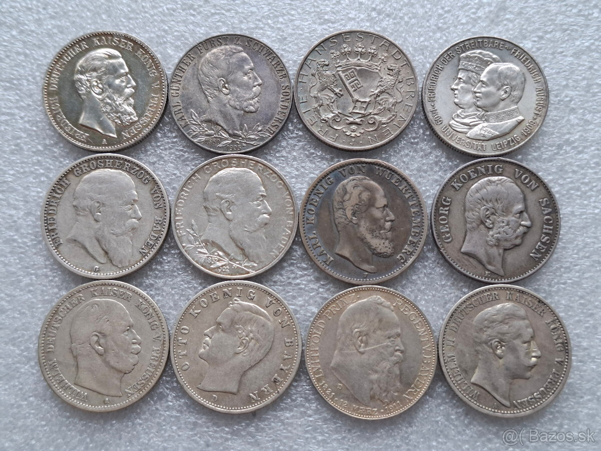 Mince Nemecko - Cisarstvo 2-3-5 Marky - 5