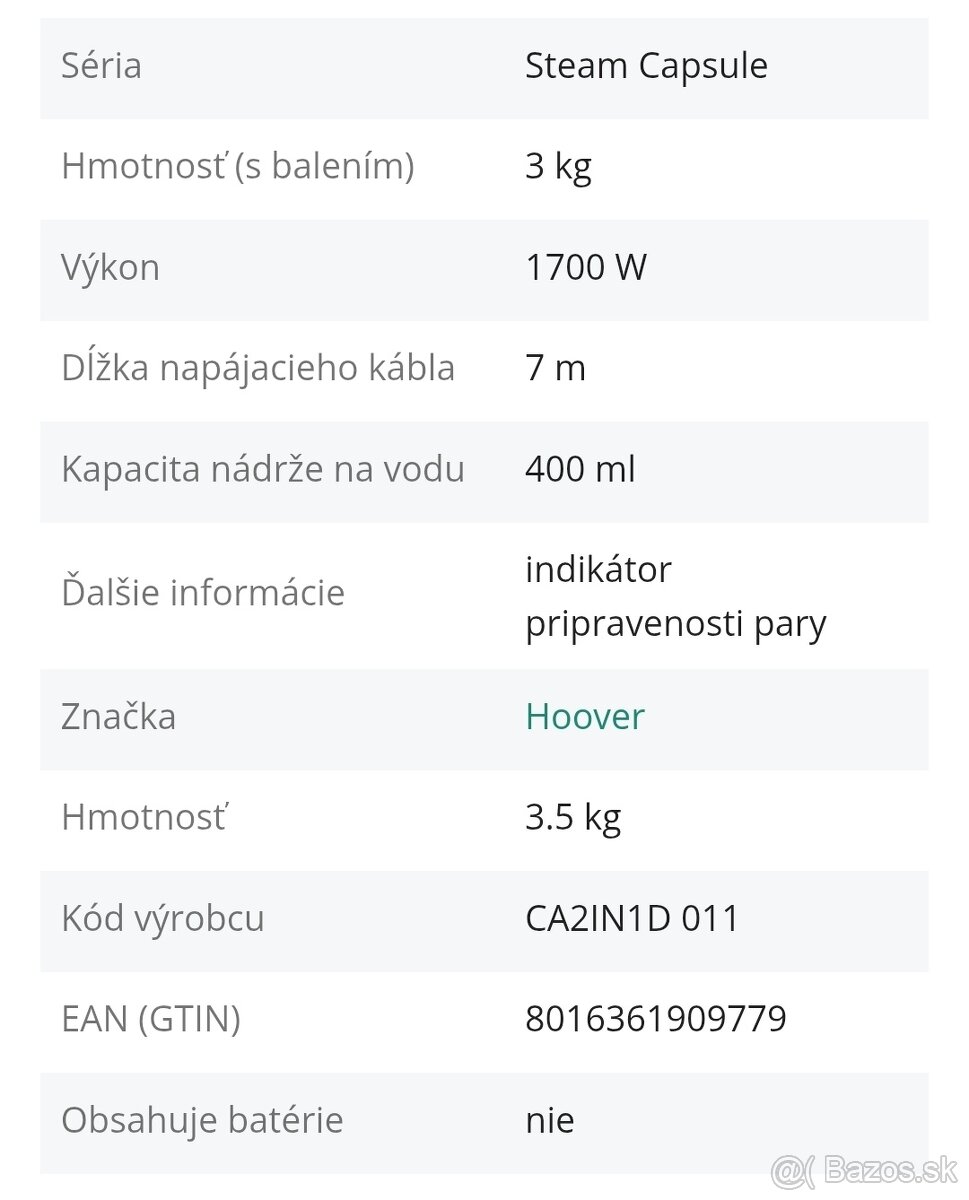 Parný mop - Hoover - 5