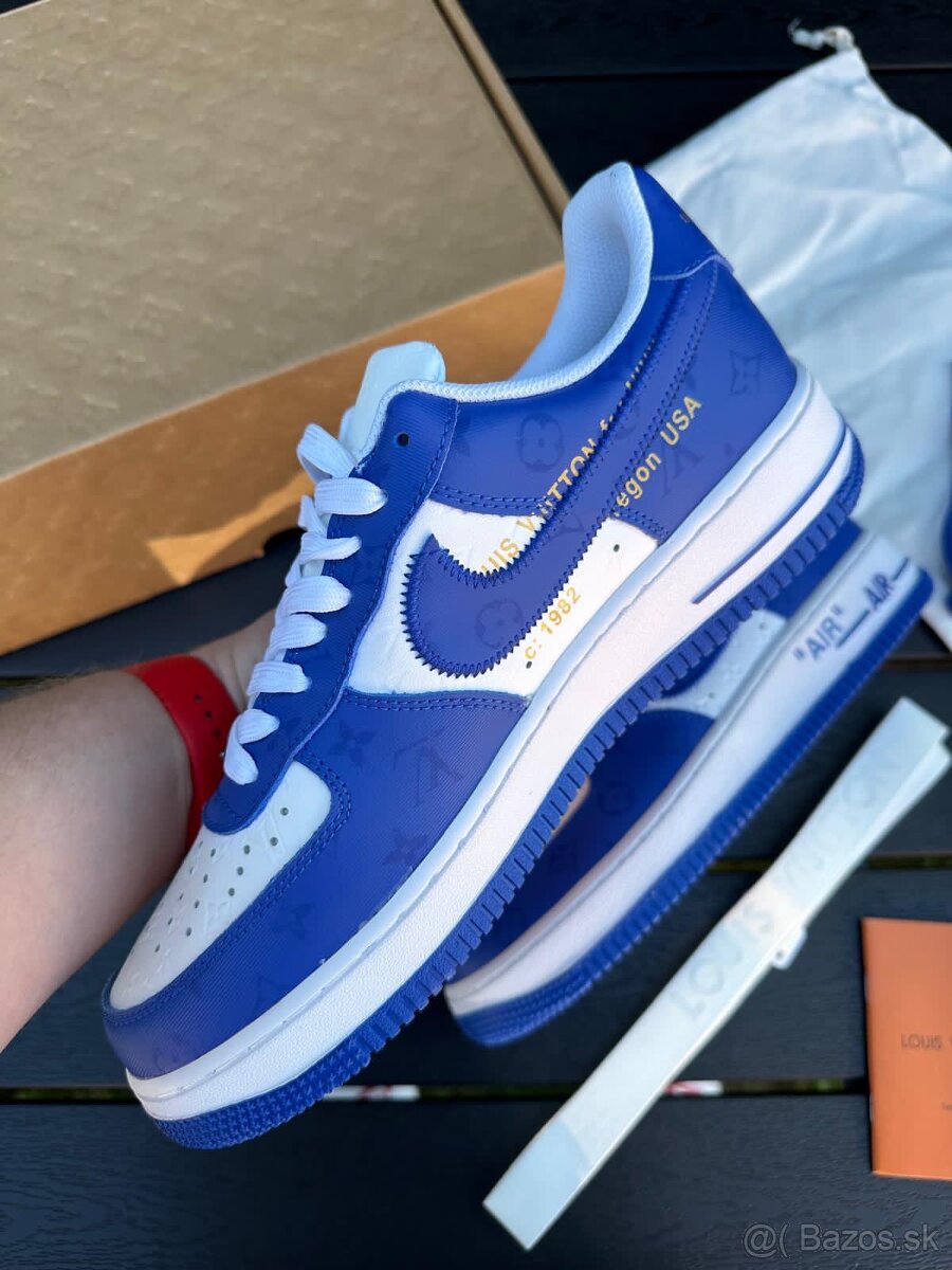 NIKE AIR FORCE 1 LOW LOUIS VUITTON VIRGIL ABLOH WHITE ROYAL - 5