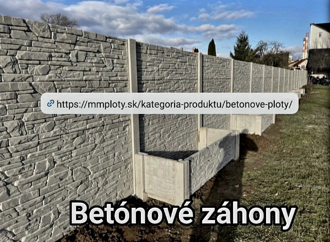 Betonovy plot , podhrabove dosky ,3D, 2D, Montáž - 5