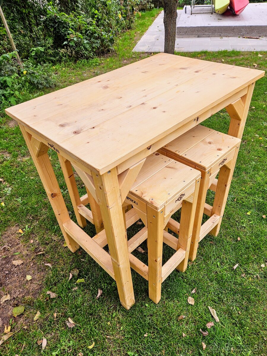 Drevené barové sedenie - ZLACNENÉ - 5