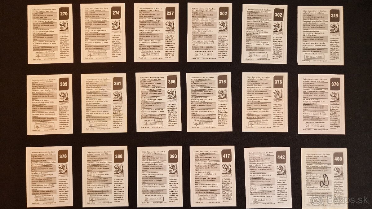 Samolepky k albumu 2010 South Africa - 5