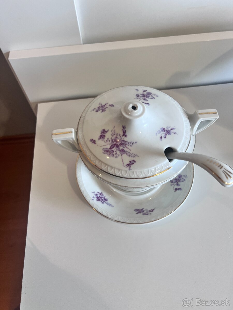 Servírovacia súprava s fialkami - 5