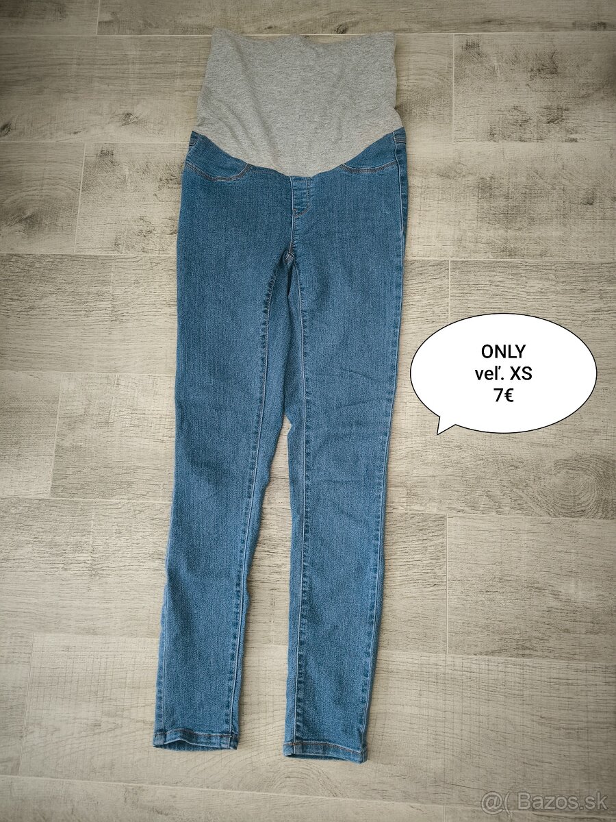 Tehotenské oblečenie XS/S legíny,rifle,tričká. Myprotein,H&M - 5