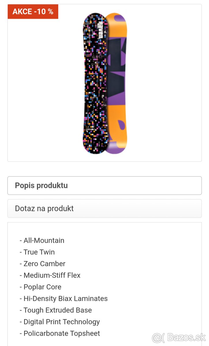 Krasny damsky 150 cm snowboard RAVEN s viazanim - 5