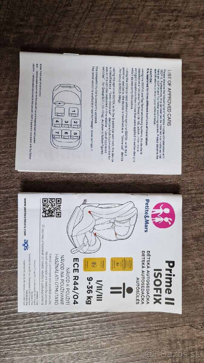 Autosedačka Petite&Mars Prime II Grey 9-36kg. - 5