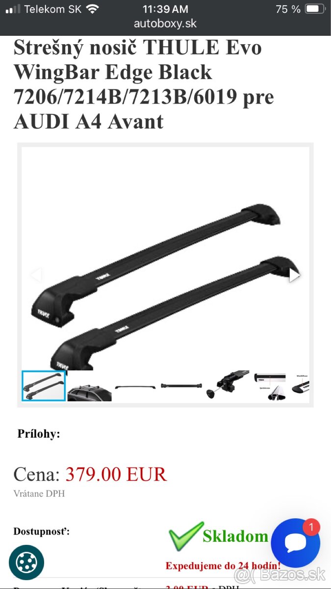Strešný nosič Thule Audi A4 a Q5 - 5