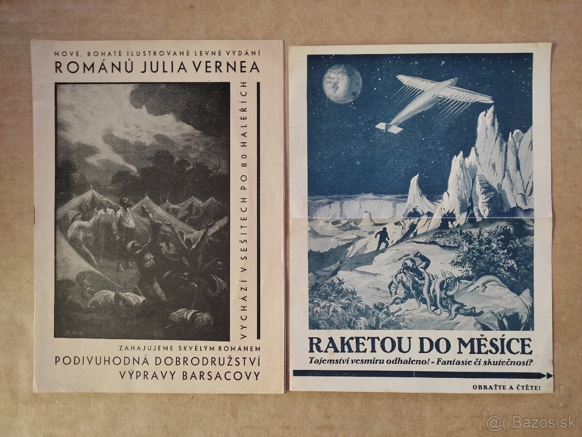Knihy Jules Verne, katalógy, lexikóny, reklamné letáky...1. - 5