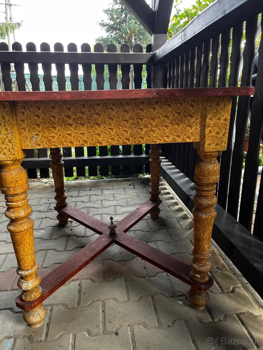 Predám starožitnú lavicu + stôl - 5