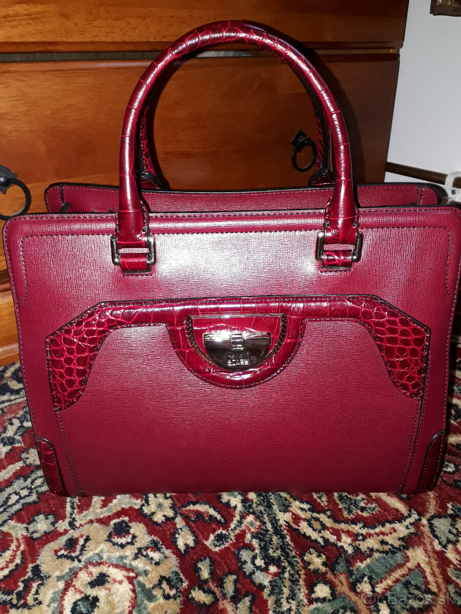 kufríková kabelka bordová cavalli class - nová - 5