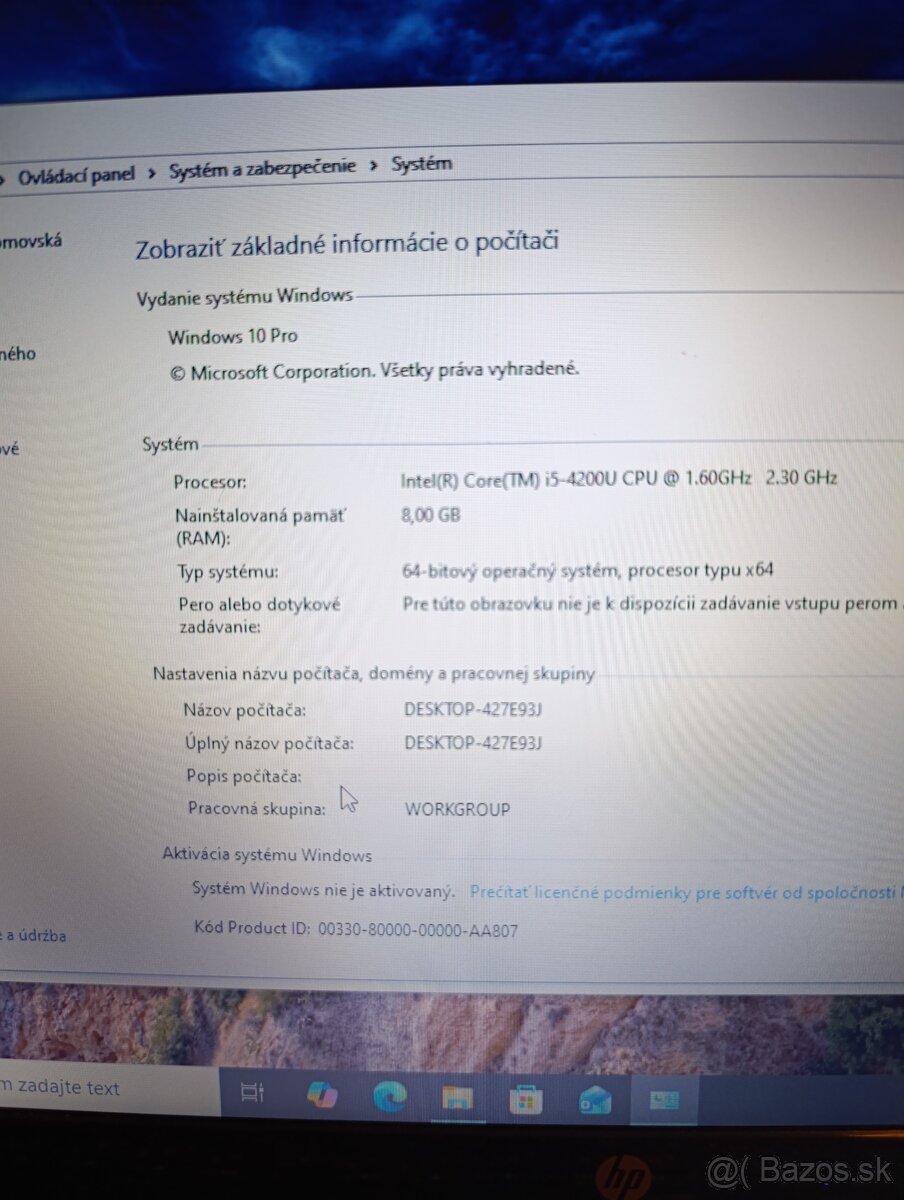 Predám notebook značky HP - 5