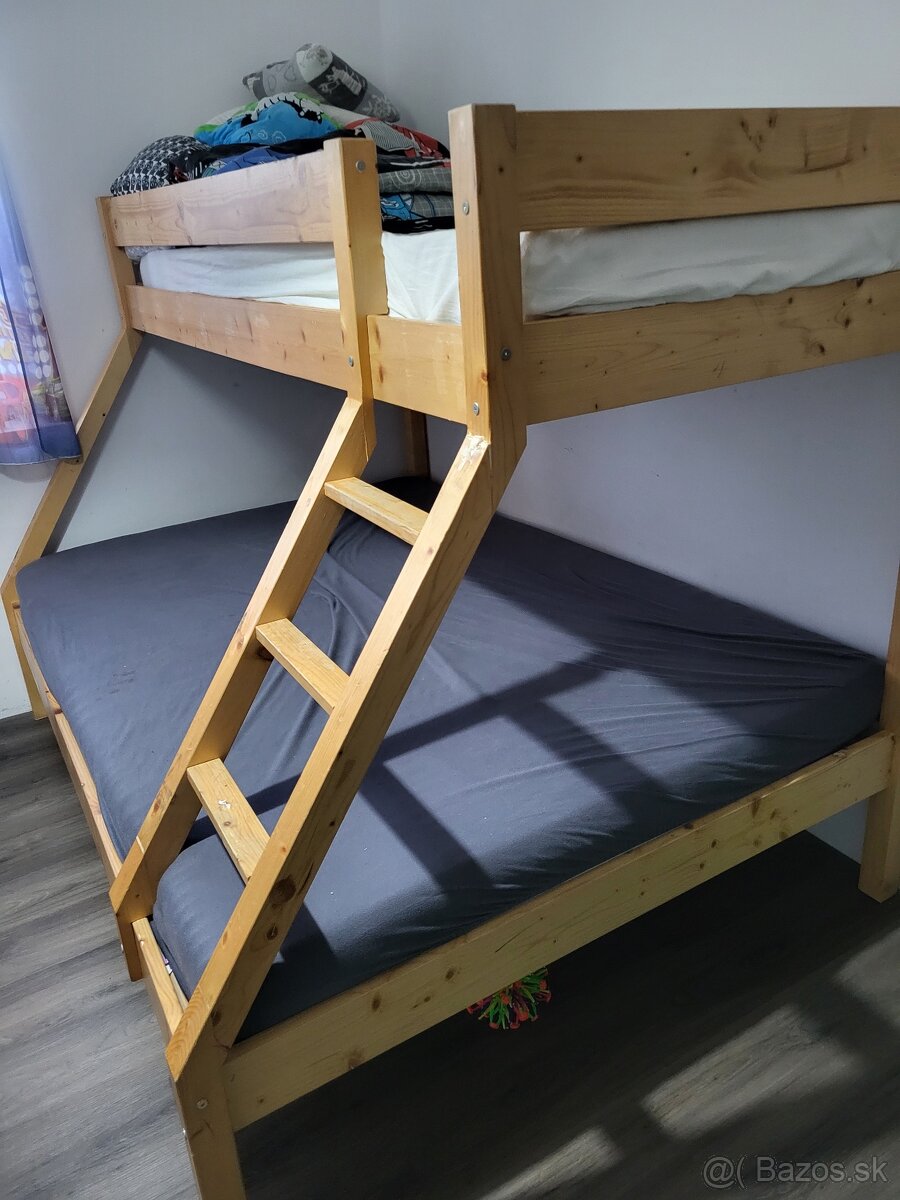 Poschodová posteľ s roštami + matrace - 5