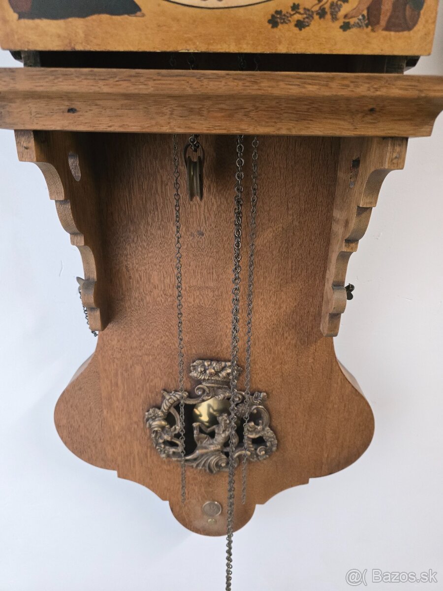 Starožitné nástenné drevene hodiny... - 5