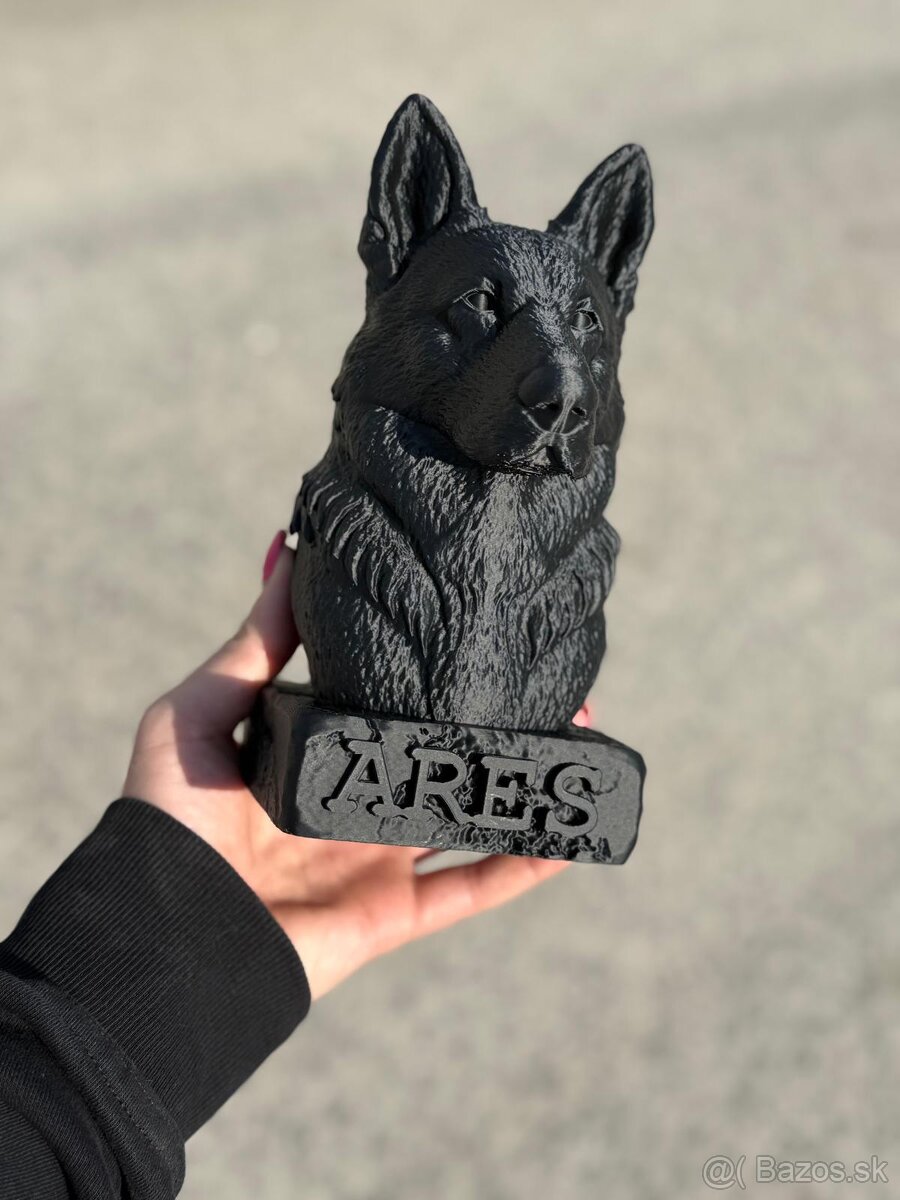 🐾 3D tlačená soška psa s menom - 5