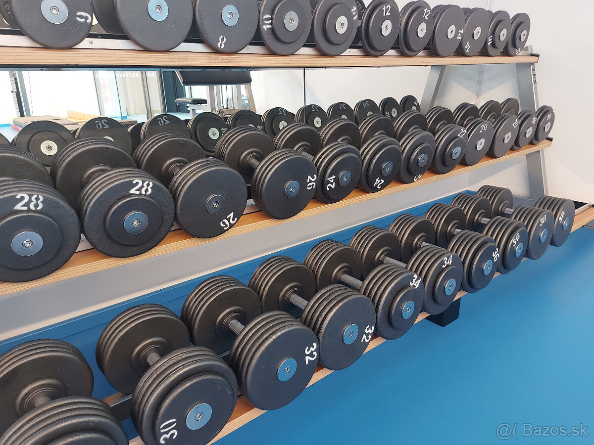 Profi pevné jednoruční činky 2 - 100kg NOVÉ - 5