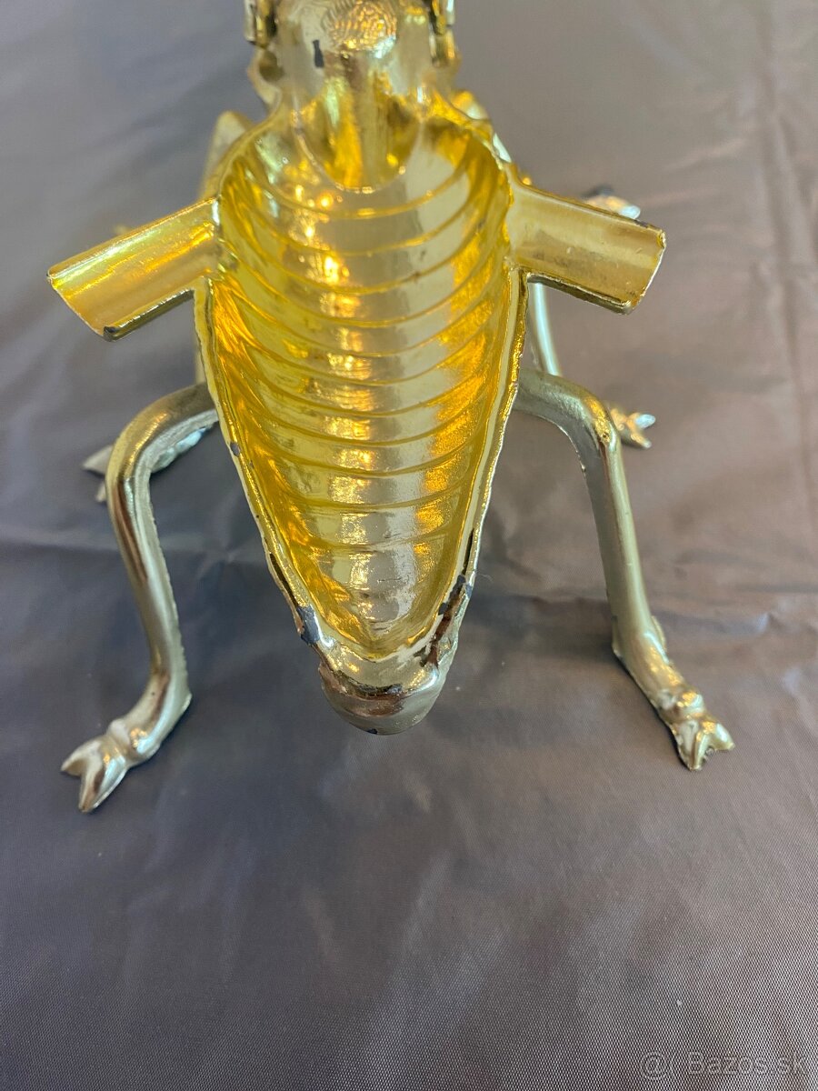 Retro kovový popolník mucha - 5