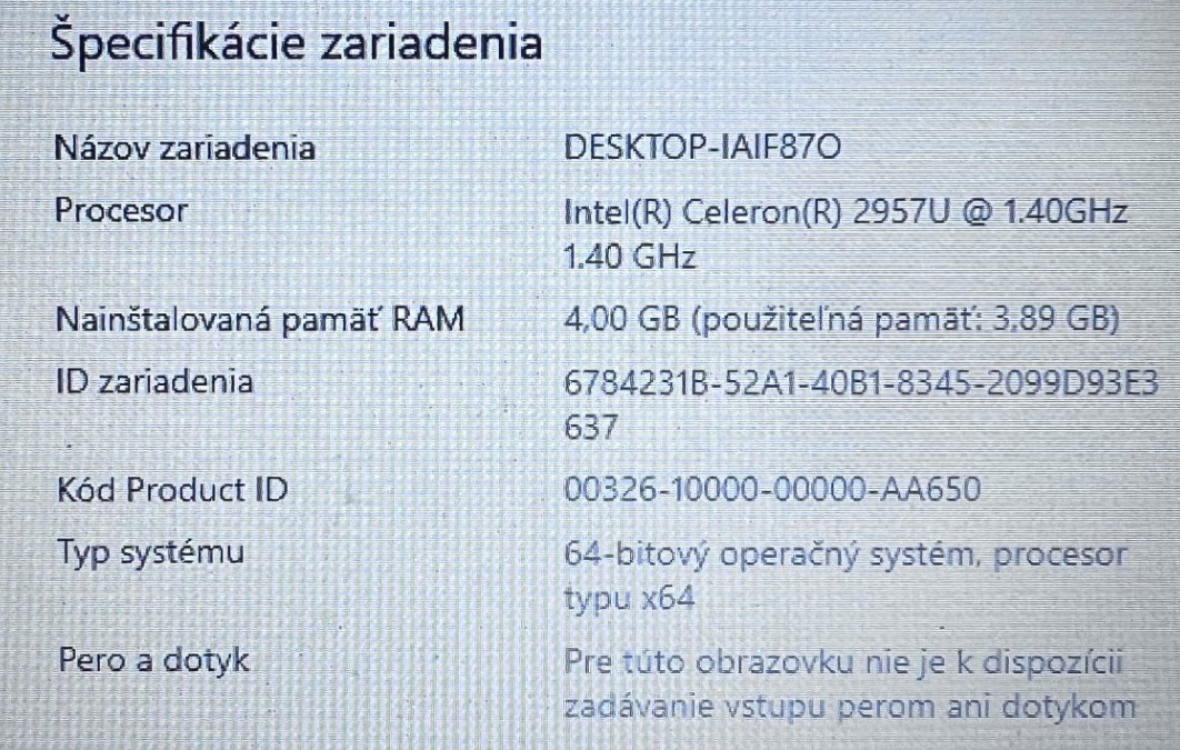 Lenovo G50-70, celeron, 4GB RAM, 500GB disk - 5