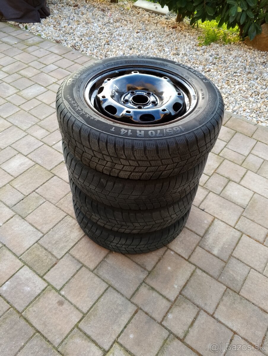 Predám zimné pneumatiky na diskoch vw group - 5