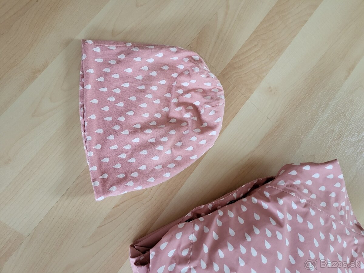 Bunda, nohavice, ciapka 86/92 do dazda dievcensky set - 5