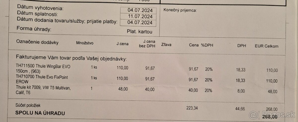 Thule WingBar EVO VW T5, T6 - 5