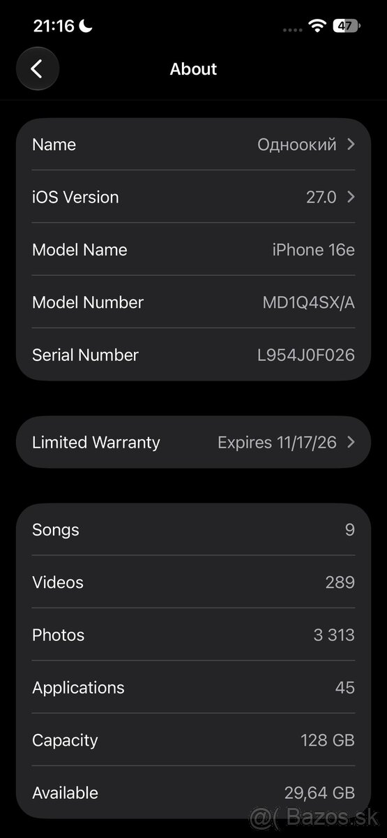 iPhone 16e 128 GB Black - 5
