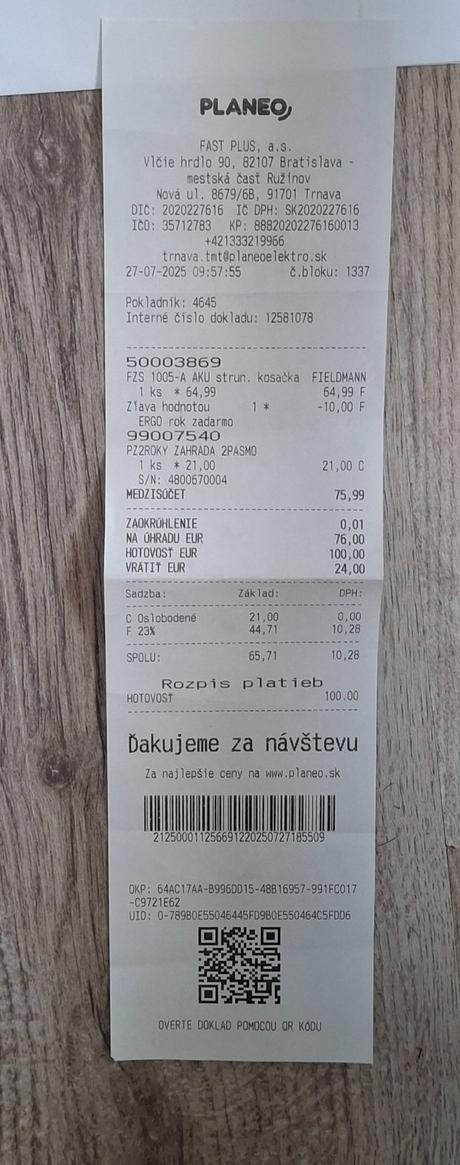 Aku záhradná kosačka strunová Fieldmann FZS 1005-A - 5