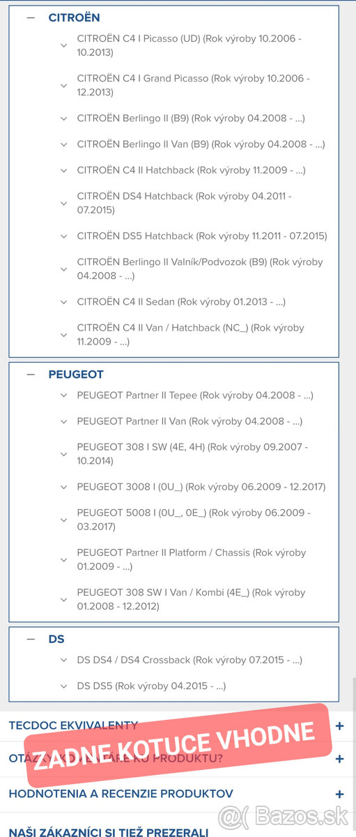 Zadne Kotuce+Dosticky ATE Peugeot,Citroen, - 5
