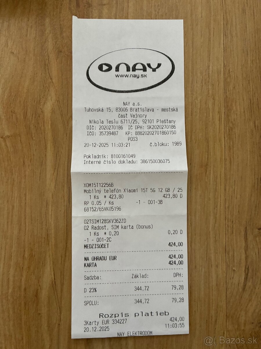 Xiaomi 15T 12/256 GB - 5