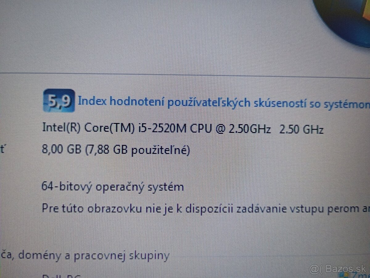 Dell Latitude E6420 + Intel core i5 + 8gb ram + Windows 7 - 5