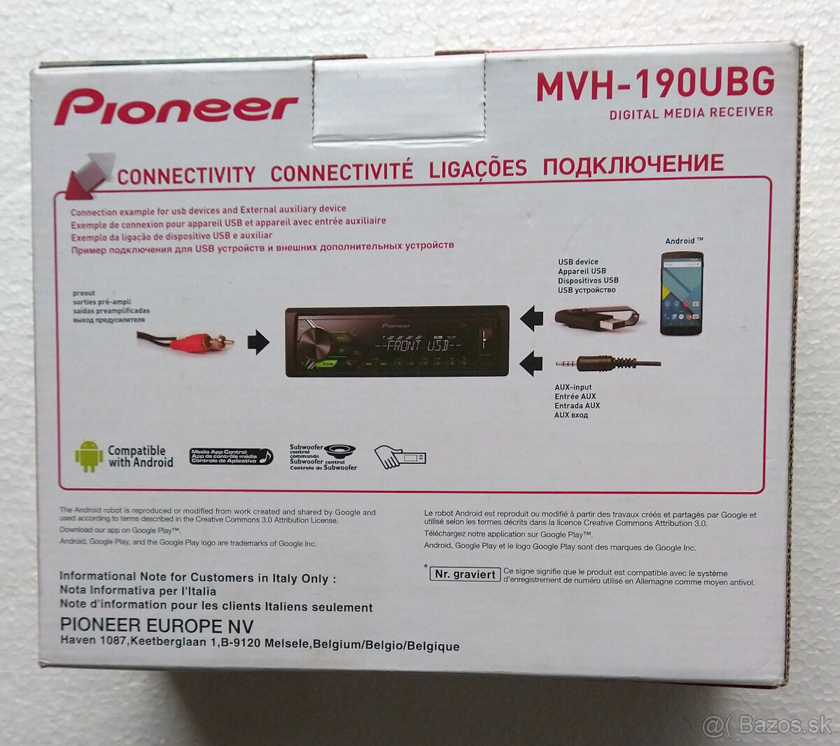 Pioneer MVH-190UBG + 2 reproduktory JVC + anténa - 5