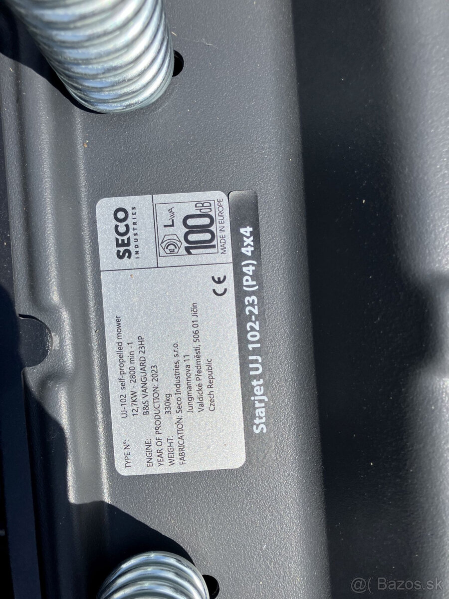 Predám traktorovú kosačku STARJET UJ 102-23 P4 Exclusive 4x4 - 5