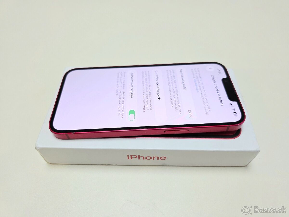 APPLE IPHONE 14 128GB RED,BATERKA 100% - 5