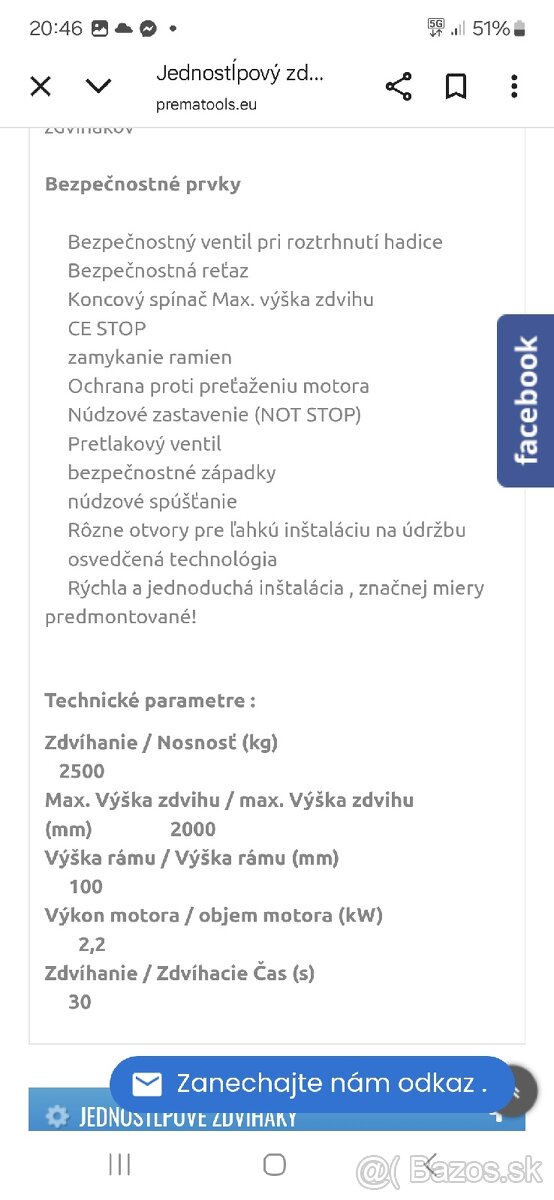 Predám jednostľpový zdvihák Rp tools - 5