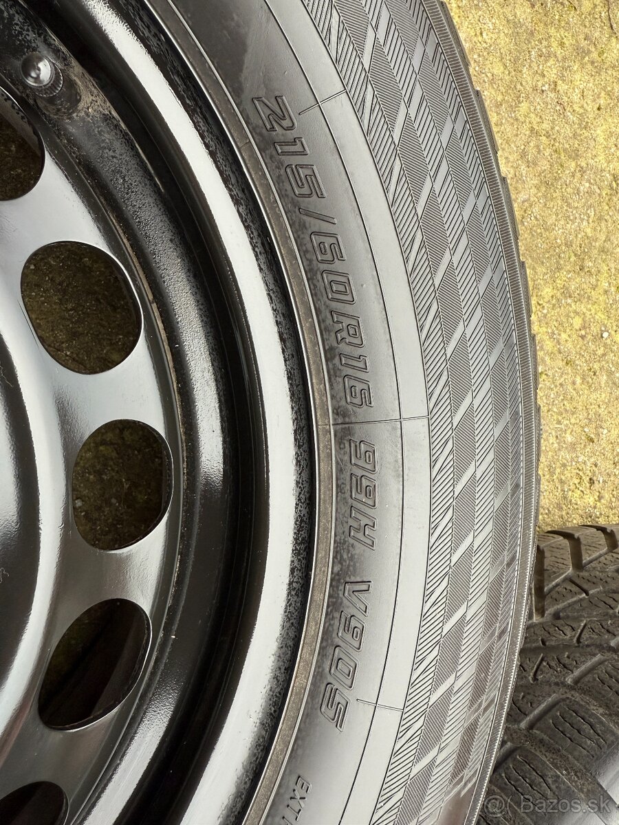 Plechové disky 5x112 so zimnými pneumatikami 215/60 R16 - 5