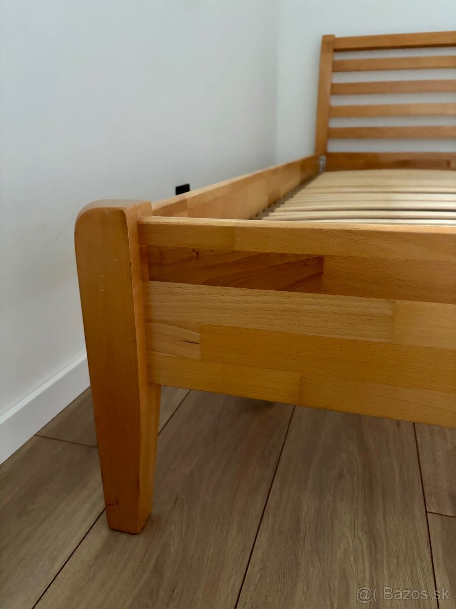 Manželská posteľ 180x200 masív + matrace - 5